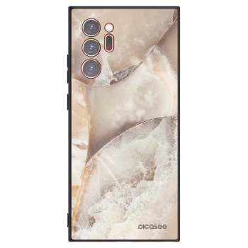 Picasee Samsung Galaxy Note 20 Ultra Hülle - Schwarzes Silikon - Cream marble