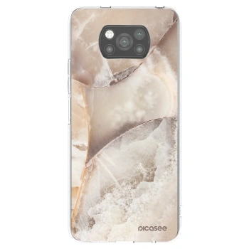 Picasee Xiaomi Poco X3 Hülle - Schwarzes Silikon - Cream marble