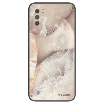 Picasee Xiaomi Poco M3 Hülle - Schwarzes Silikon - Cream marble