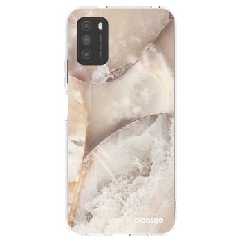 Picasee Xiaomi Poco M3 Hülle - Transparentes Silikon - Cream marble