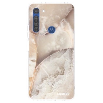 Hülle für Motorola Moto G8 - Cream marble
