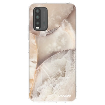 Picasee Xiaomi Redmi 9T Hülle - Transparentes Silikon - Cream marble