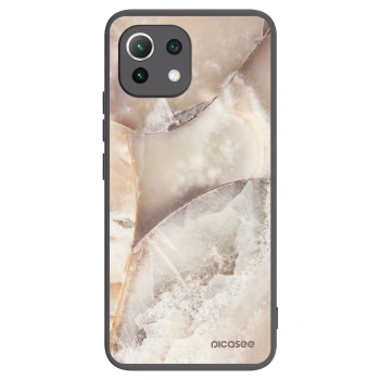 Picasee Xiaomi 11 Lite 5G NE Hülle - Schwarzes Silikon - Cream marble