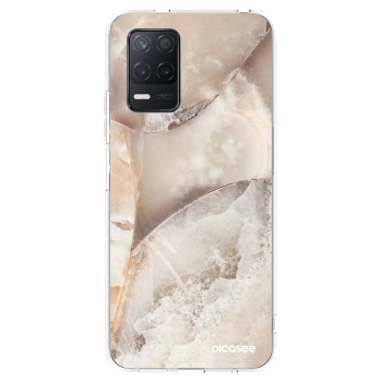 Picasee Realme 8 5G Hülle - Transparentes Silikon - Cream marble