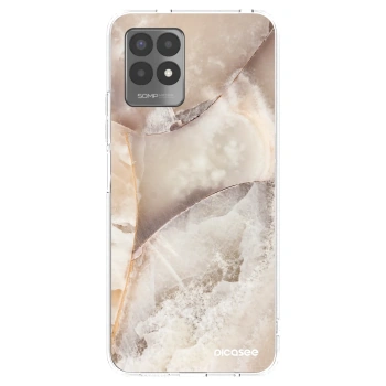 Picasee Realme 8i Hülle - Transparentes Silikon - Cream marble