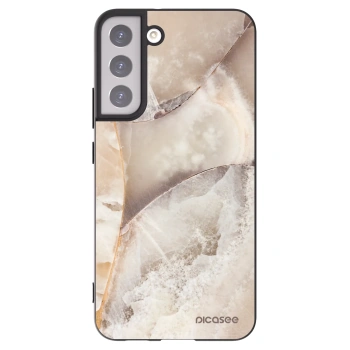 Picasee Samsung Galaxy S22+ 5G Hülle - Schwarzes Silikon - Cream marble