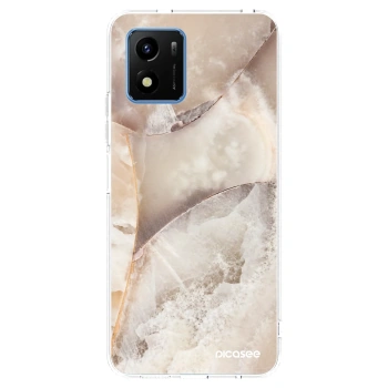 Picasee Vivo Y01 Hülle - Transparentes Silikon - Cream marble