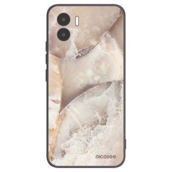 Picasee Xiaomi Redmi A1 Hülle - Schwarzes Silikon - Cream marble