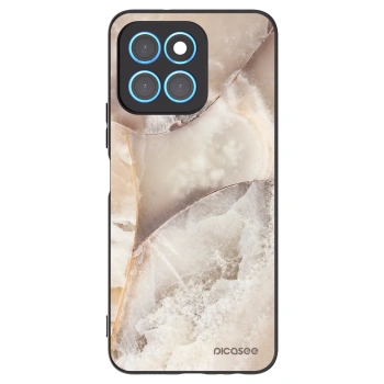 Picasee Honor X6 Hülle - Schwarzes Silikon - Cream marble