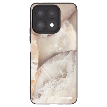 Picasee Honor X8a Hülle - Schwarzes Silikon - Cream marble