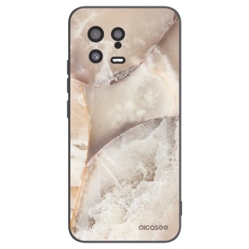 Picasee Xiaomi 13 Hülle - Schwarzes Silikon - Cream marble