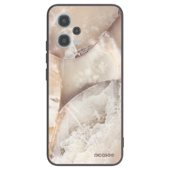 Picasee Xiaomi Redmi Note 12 5G Hülle - Schwarzes Silikon - Cream marble