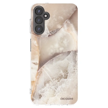 Picasee Samsung Galaxy A14 5G A146P Hülle - Transparentes Silikon - Cream marble
