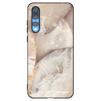 Picasee Huawei P20 Pro Hülle - Schwarzes Silikon - Cream marble