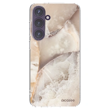 Picasee Samsung Galaxy S24+ S926B 5G Hülle - Transparentes Silikon - Cream marble