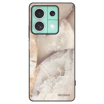 Picasee Xiaomi Redmi Note 13 5G Hülle - Schwarzes Silikon - Cream marble