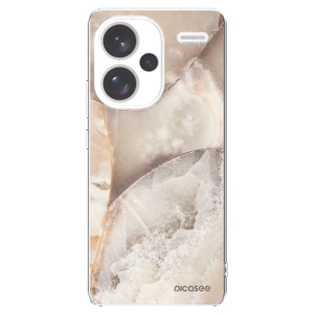 Picasee Xiaomi Redmi Note 13 Pro+ 5G Hülle - Transparentes Silikon - Cream marble