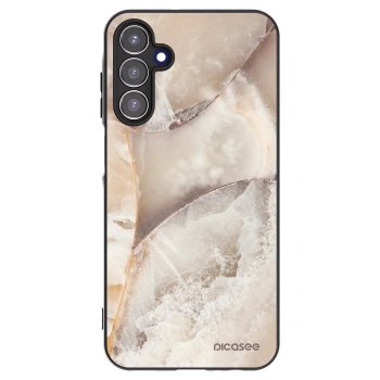 Picasee Samsung Galaxy A15 A156B 5G Hülle - Schwarzes Silikon - Cream marble
