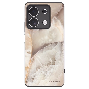 Picasee Xiaomi Redmi Note 13 4G Hülle - Schwarzes Silikon - Cream marble