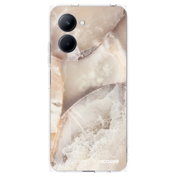 Picasee Realme C33 (2023) Hülle - Transparentes Silikon - Cream marble