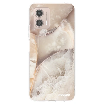 Picasee Motorola Moto G53 5G Hülle - Transparentes Silikon - Cream marble
