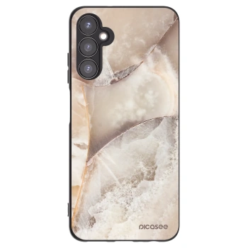 Picasee Samsung Galaxy A05s A057G Hülle - Schwarzes Silikon - Cream marble