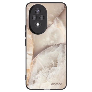 Picasee Honor 200 Pro 5G Hülle - Schwarzes Silikon - Cream marble