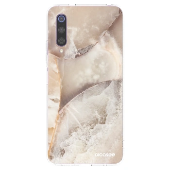 Picasee Xiaomi Mi 9 Hülle - Transparentes Silikon - Cream marble