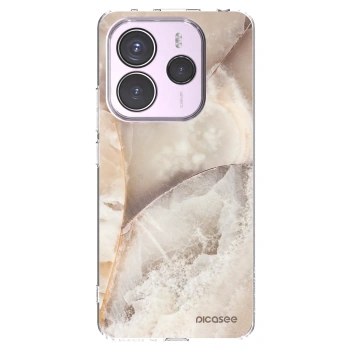 Picasee Xiaomi Redmi Note 14 5G Hülle - Transparentes Silikon - Cream marble