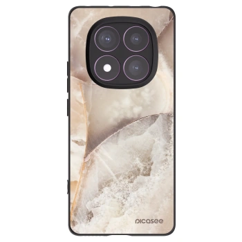 Picasee Xiaomi Redmi Note 14 Pro 4G Hülle - Schwarzes Silikon - Cream marble