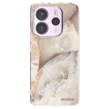 Picasee Xiaomi Redmi Note 14 4G Hülle - Transparentes Silikon - Cream marble