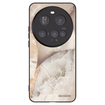 Picasee Xiaomi 15 Ultra Hülle - Schwarzes Silikon - Cream marble