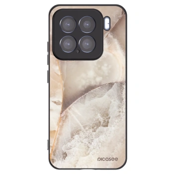 Picasee Xiaomi 15 Hülle - Schwarzes Silikon - Cream marble
