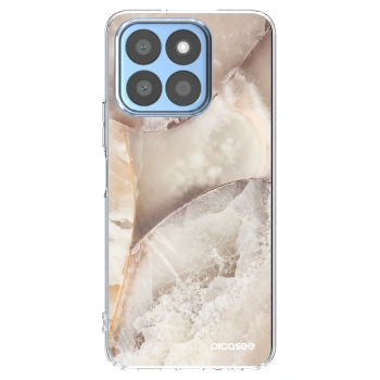 Picasee Honor X8c Hülle - Transparentes Silikon - Cream marble