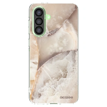 Picasee Samsung Galaxy A26 5G A266B Hülle - Transparentes Silikon - Cream marble