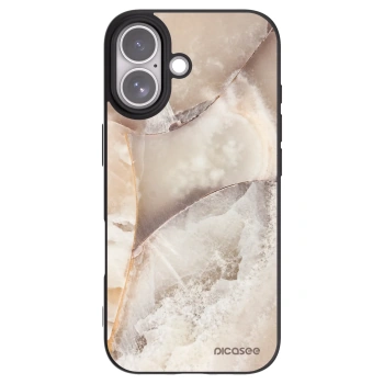 Picasee Apple iPhone 17 Hülle - Schwarzes Silikon - Cream marble