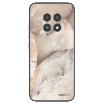 Picasee Realme 12X Hülle - Schwarzes Silikon - Cream marble