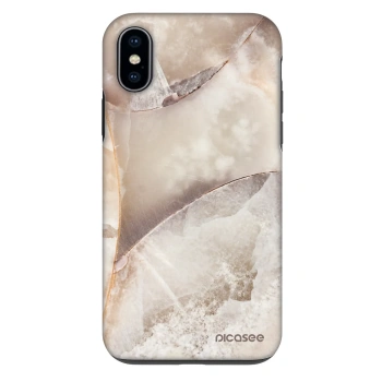 Hülle für Apple iPhone X/XS - Cream marble
