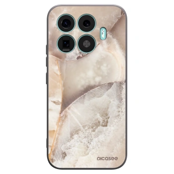 Picasee Xiaomi 17T Hülle - Schwarzes Silikon - Cream marble