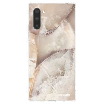 Picasee Samsung Galaxy Note 10 N970F Hülle - Transparentes Silikon - Cream marble