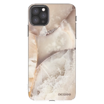 Picasee Apple iPhone 11 Pro Max Hülle - Transparentes Silikon - Cream marble
