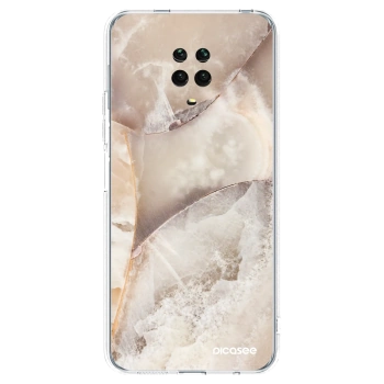 Picasee Xiaomi Redmi Note 9 Pro Hülle - Transparentes Silikon - Cream marble
