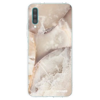 Picasee Samsung Galaxy A30s A307F Hülle - Transparentes Silikon - Cream marble