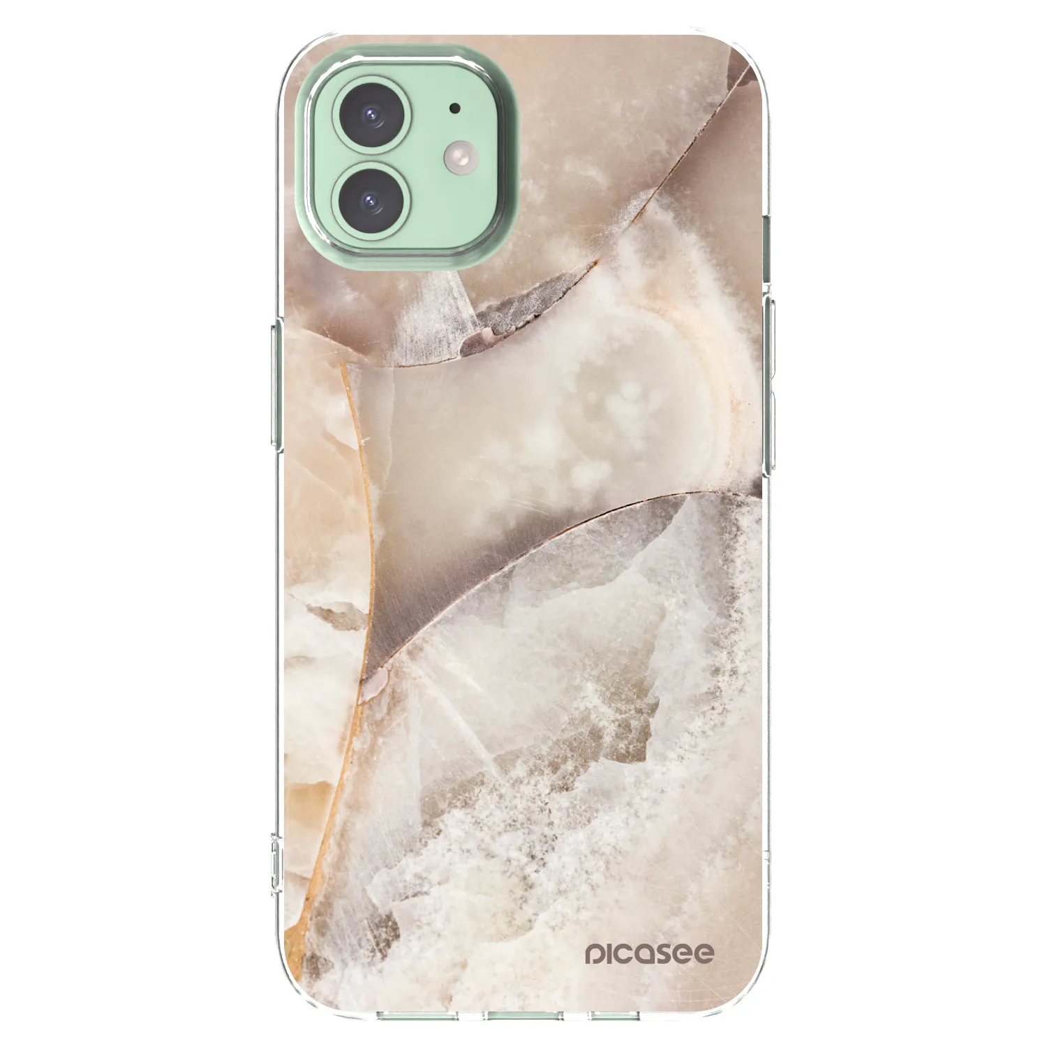 Picasee Apple iPhone 12 Pro Hülle - Transparentes Silikon - Cream marble