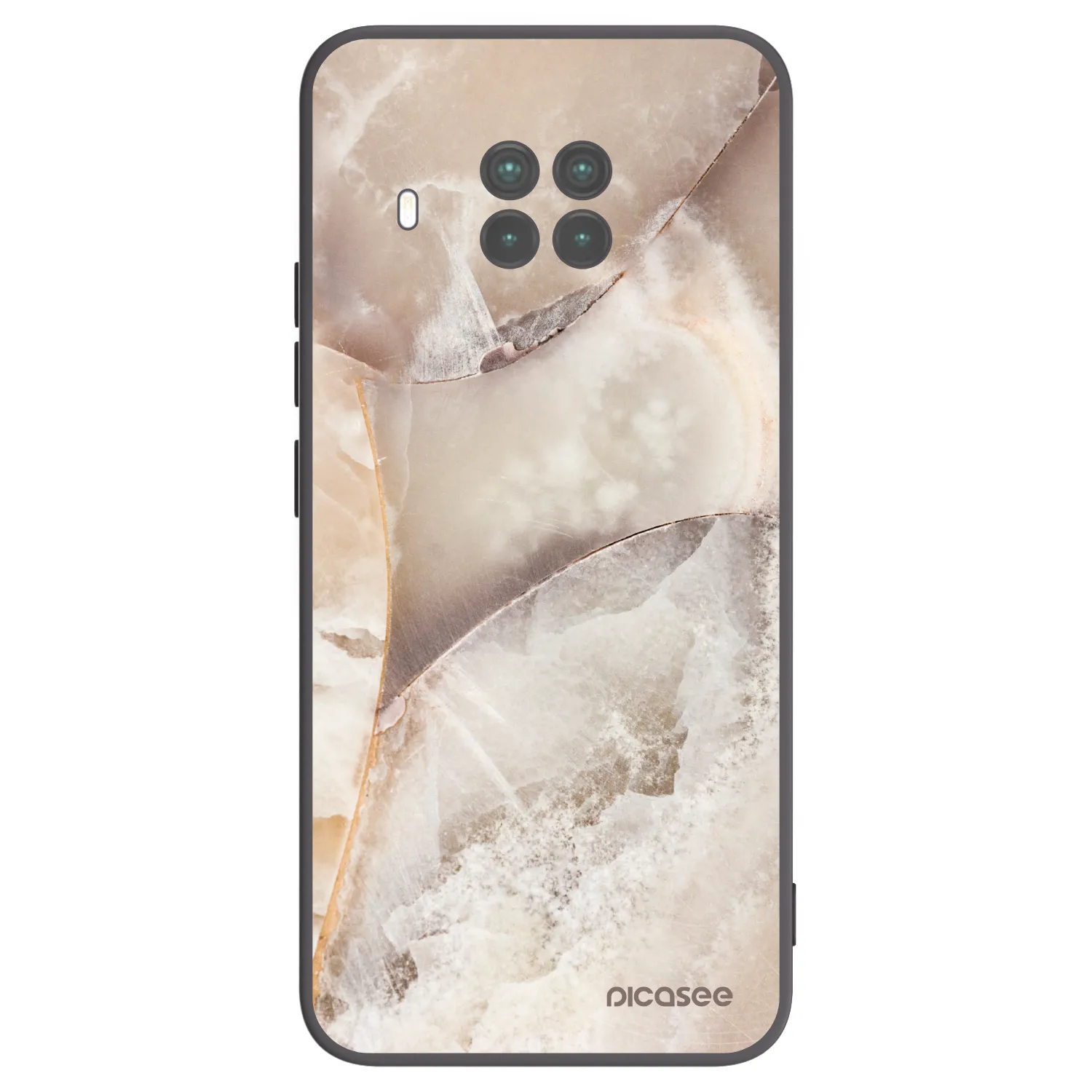 Picasee Xiaomi Mi 10T Lite Hülle - Schwarzes Silikon - Cream marble