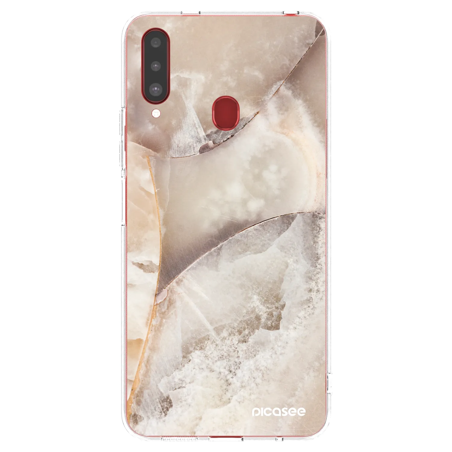 Picasee Samsung Galaxy A20s Hülle - Transparentes Silikon - Cream marble