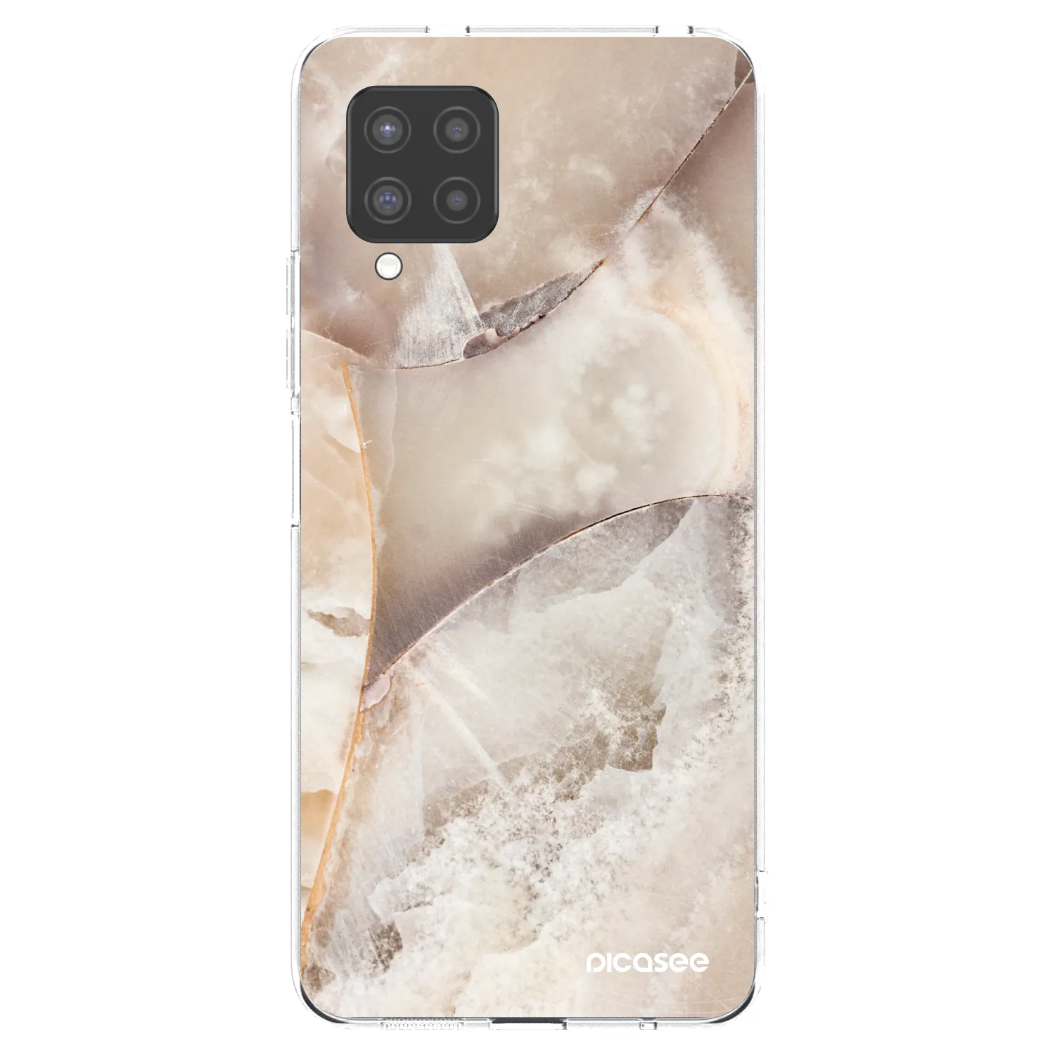 Picasee Samsung Galaxy A42 A426B Hülle - Transparentes Silikon - Cream marble