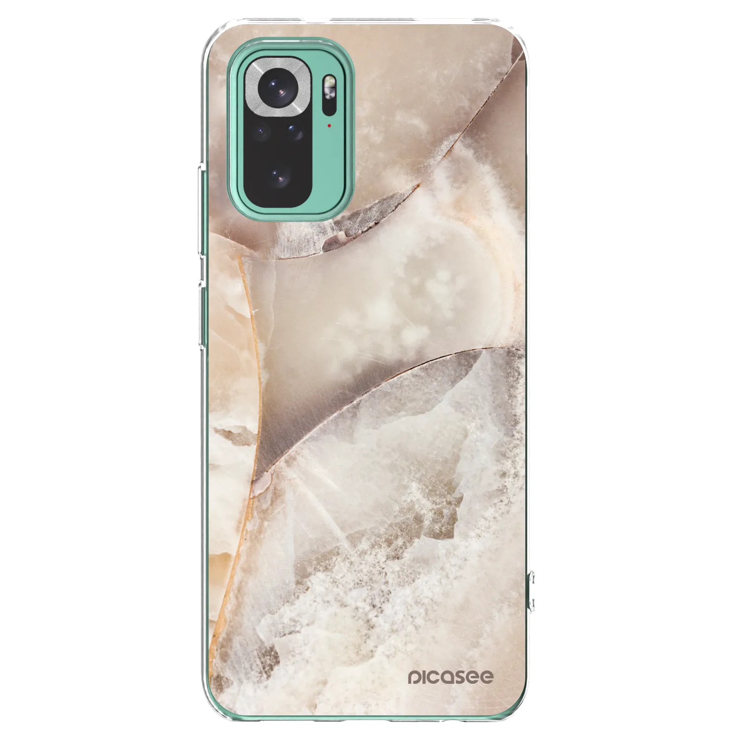 Picasee Xiaomi Redmi Note 10 Pro Hülle - Transparentes Silikon - Cream marble