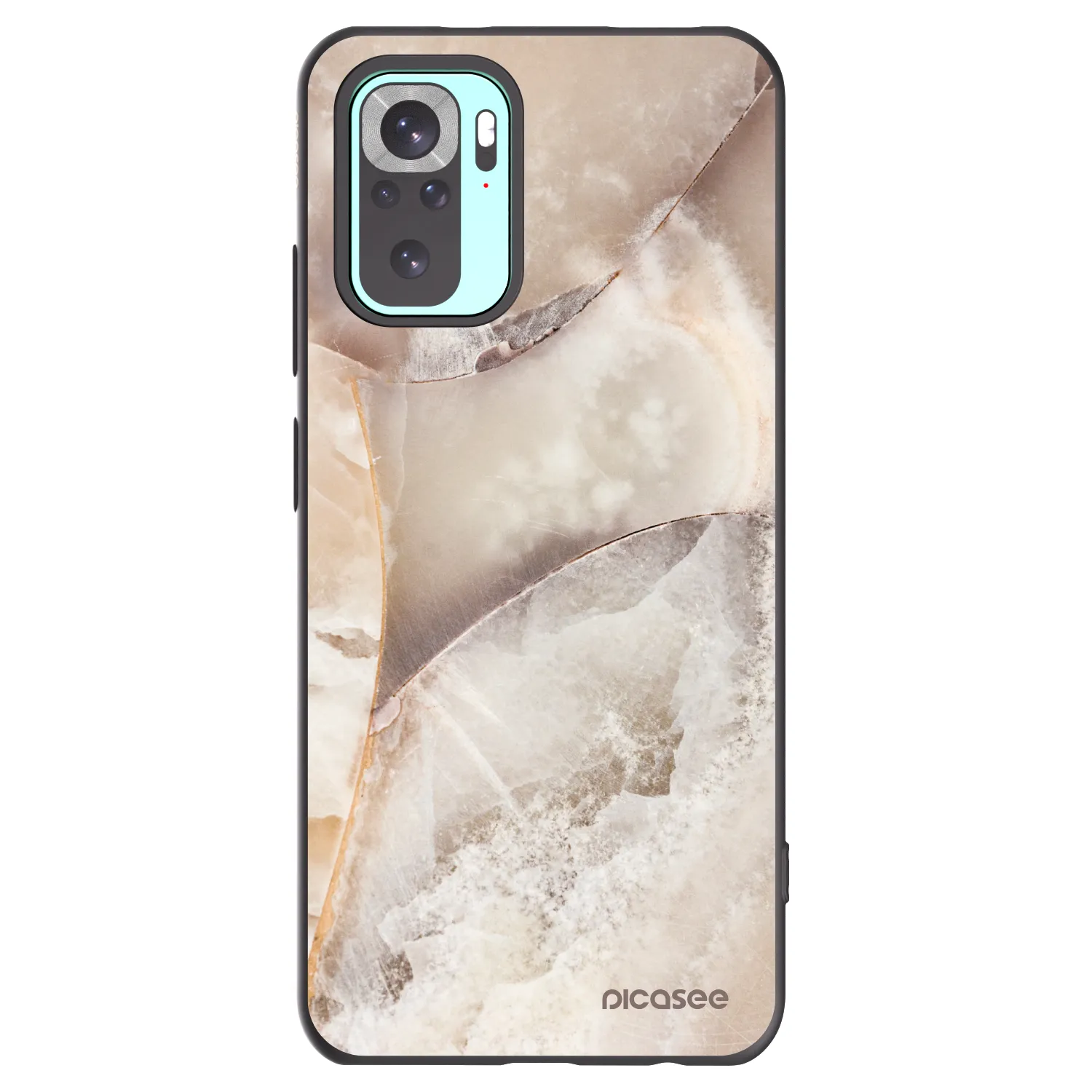 Picasee Xiaomi Redmi Note 10 Pro Hülle - Schwarzes Silikon - Cream marble