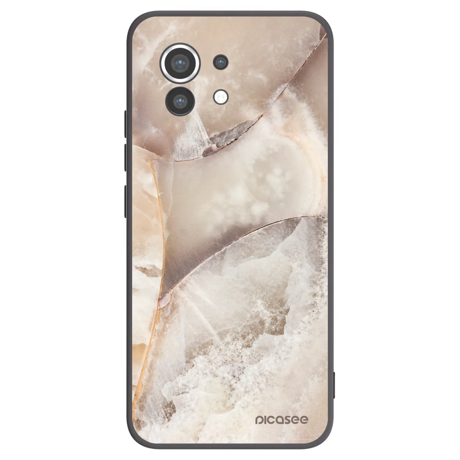 Picasee Xiaomi Mi 11 Hülle - Schwarzes Silikon - Cream marble
